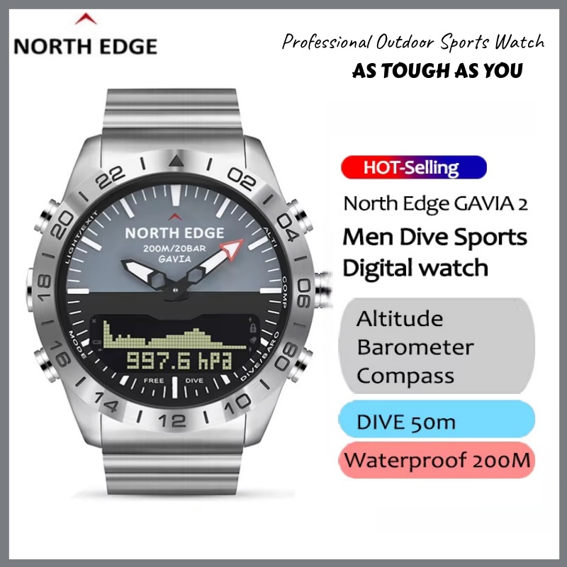 Smartwatch Army Watches For Men - NORTH EDGE Montre connectée de luxe