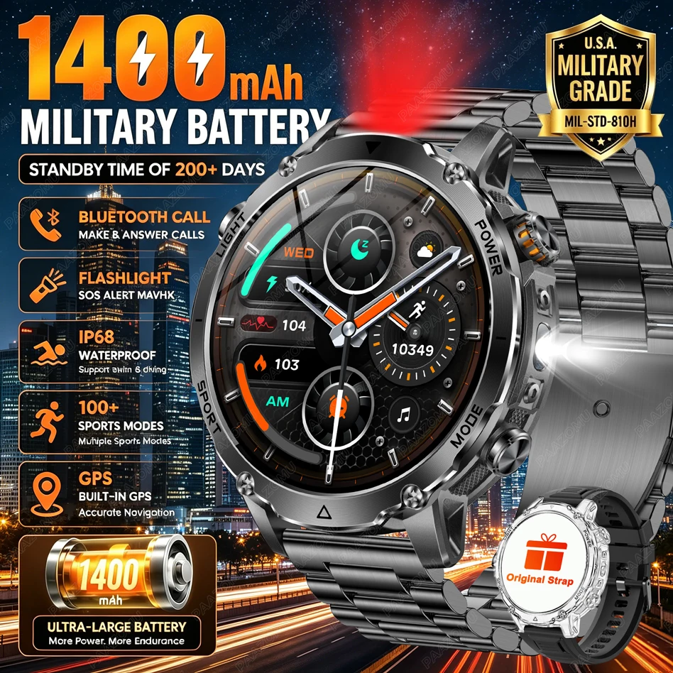 Smartwatch Watches Brands For Men - Montre connectée de marque avec grande