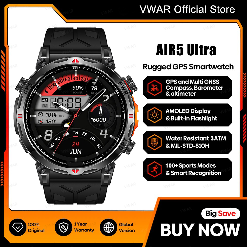 Watch Vs Amazfit - 2025 nouveau VWAR GPS Smartwatch 1.56