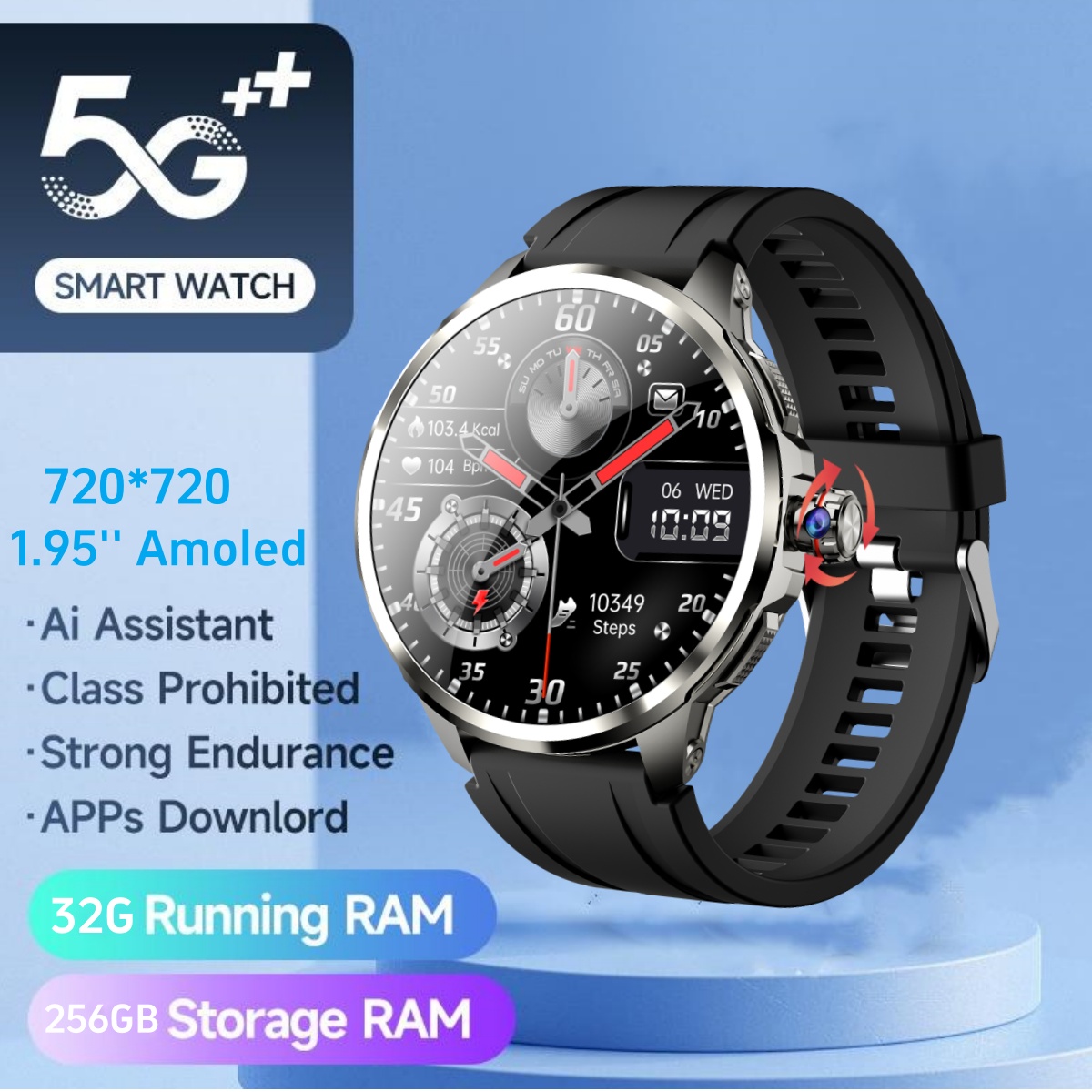 Smartwatch Watch Whatsapp - Montre intelligente grand écran Amoled, H99,