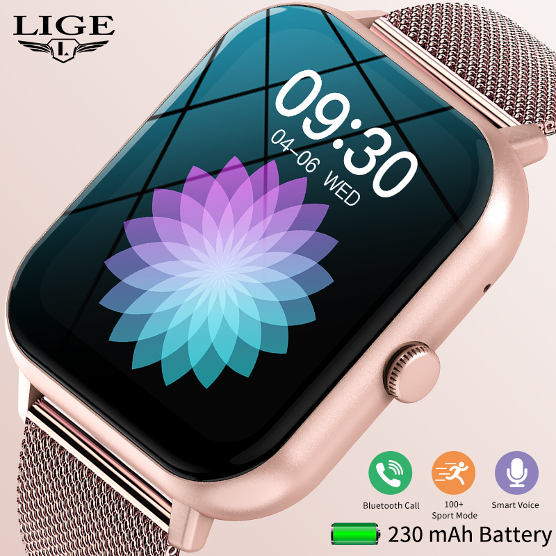 Smartwatch Watch Whatsapp - LIGE femmes Smartwatch Bluetooth réponse appel