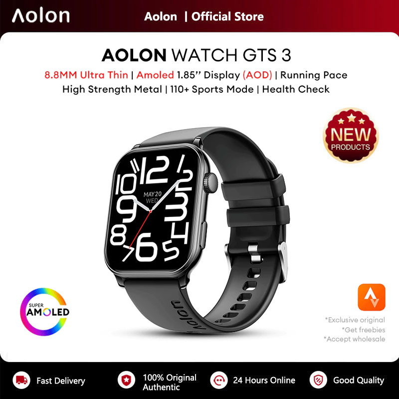 Smartwatch Watch Whatsapp - Montre connectée Aolon GTS3, écran AMOLED