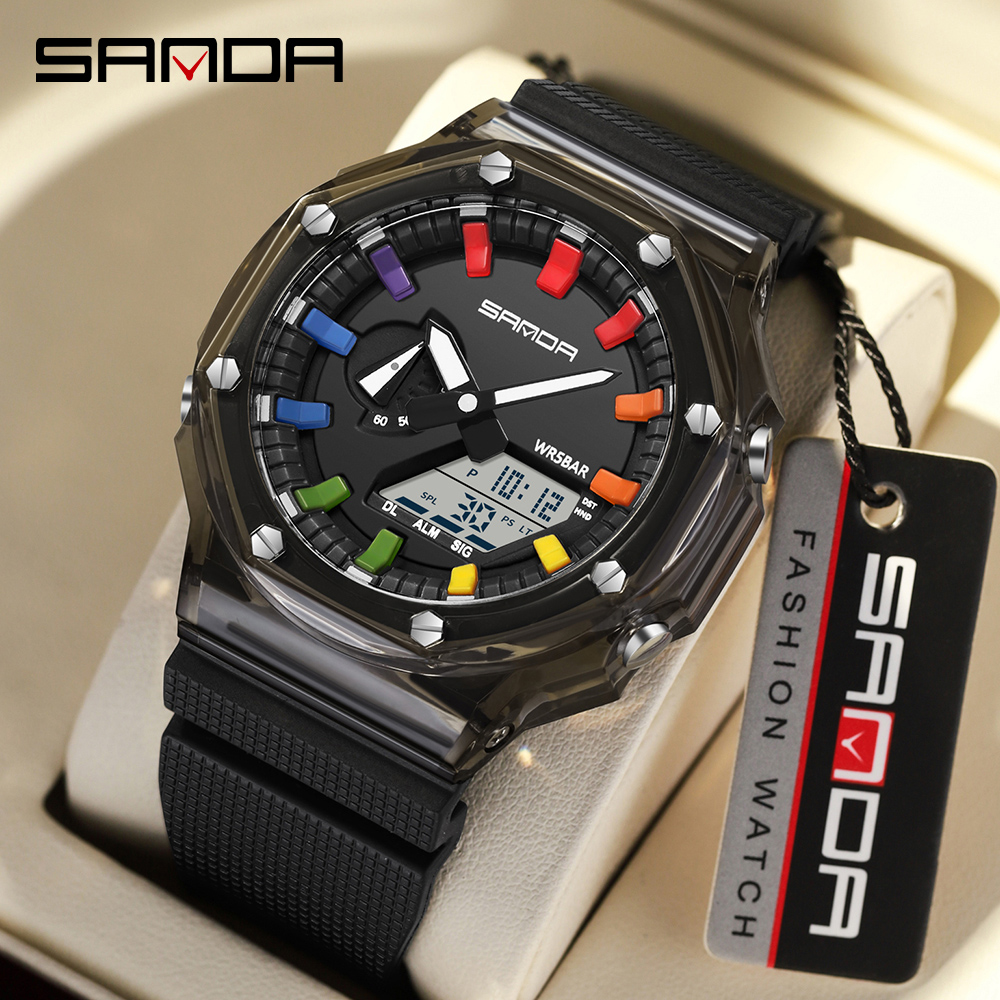 Smartwatch Army Watches For Men - SANDA 3341 montre LED numérique hommes