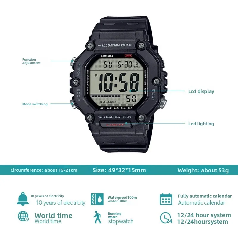 Montre numérique Casio AE-1600 - Smartwatch Casio Watches For Men avis et prix