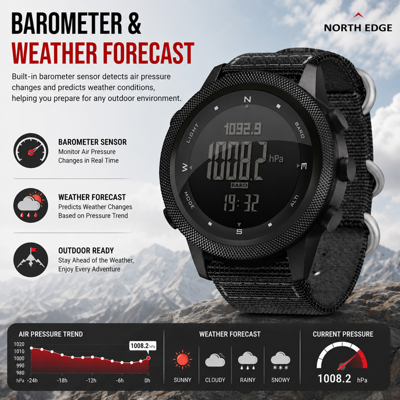 Montre numérique pour homme NO - Altimeter Compass Watch avis et prix