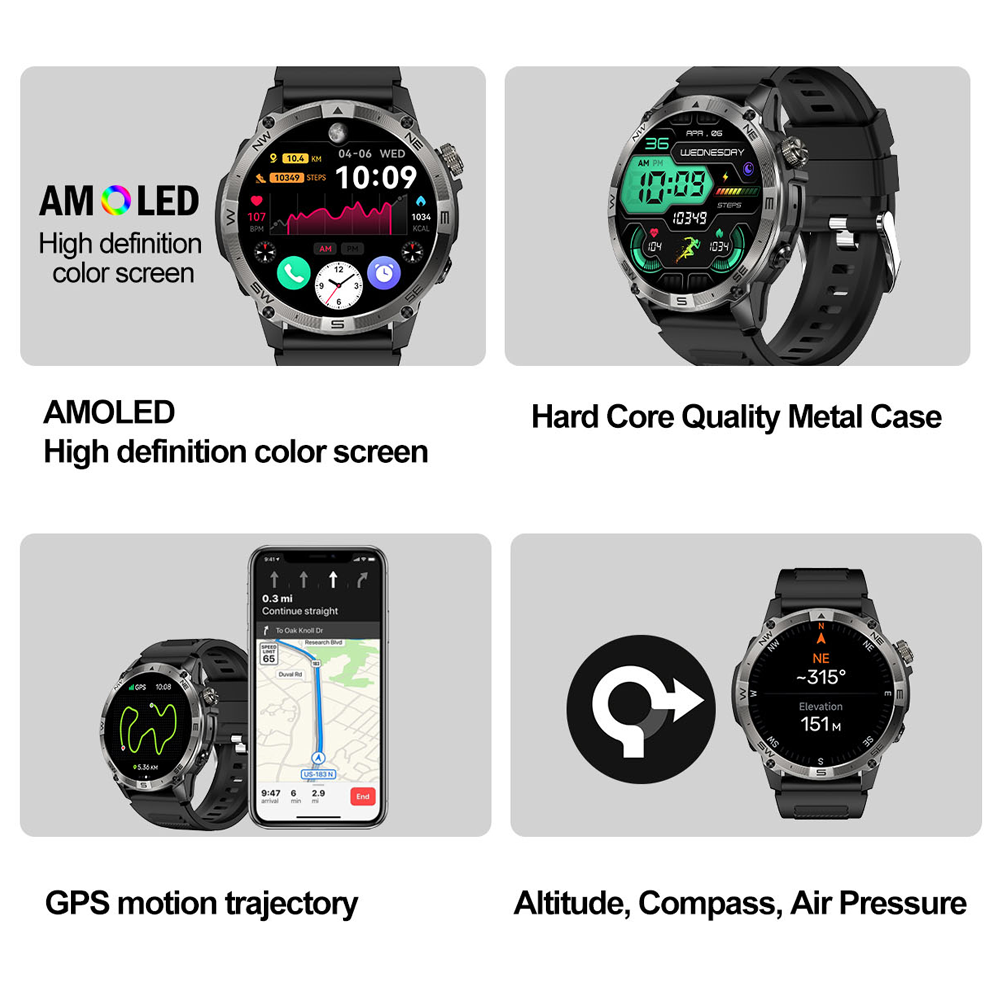 Km TH EDGE-Montre intelligente - Altimeter Compass Watch avis et prix