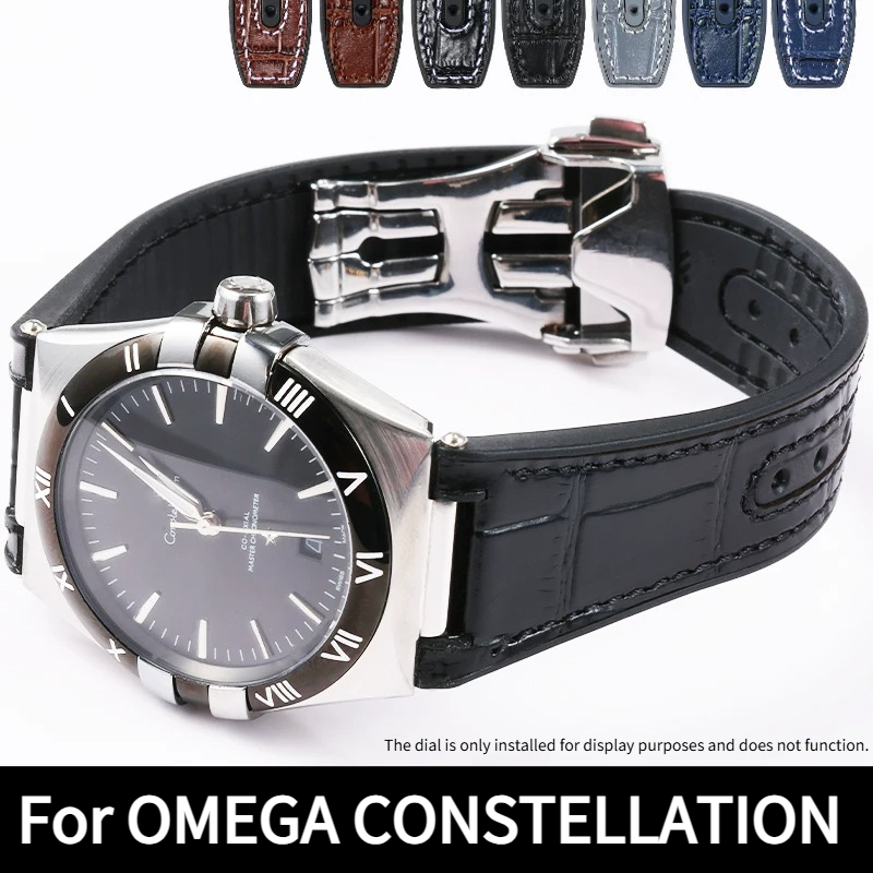 Bracelet de montre en cuir vér - Omega Watch Constellation avis et prix