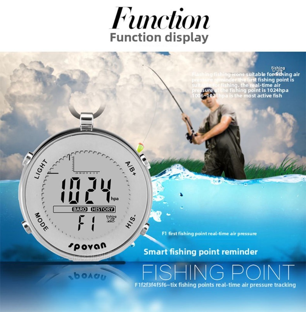 Baromètre de pêche numérique é - Altimeter Compass Watch avis et prix