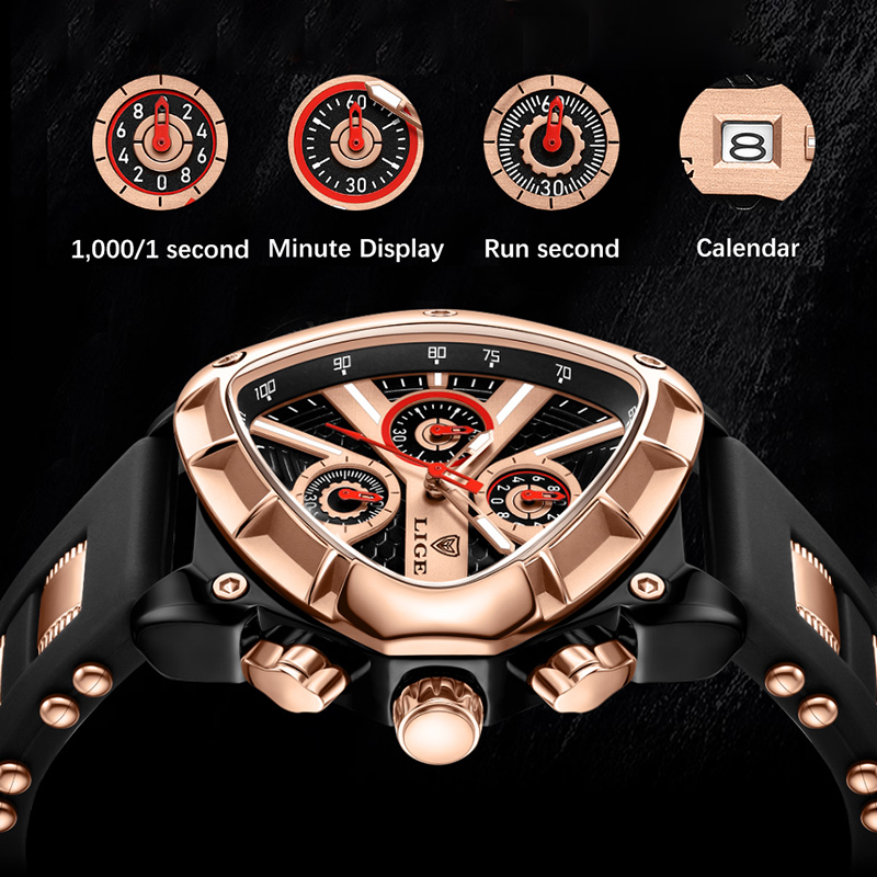LIGE mode hommes montre Triang - Smartwatch Army Watches For Men avis et prix