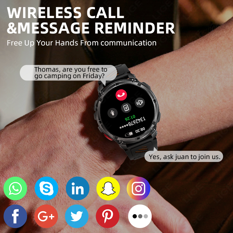 Montre connectée LIGE 2026 – O - Smartwatch Watches For Sale avis et prix